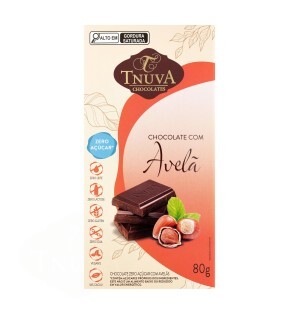 TABLETE CHOCOLATE  ZERO ACUCAR COM AVELAS 80G